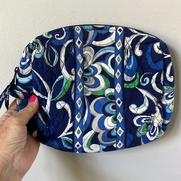 Vera Bradley Handbags - Vera Bradley Mediterranean Blue Large Cosmetic Bag